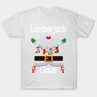 Lumberjack Claus Santa Christmas Costume Pajama T-Shirt